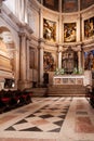 Lisbon, Portugal. Jeronimos Monastery or Abbey Mannerist Main Chapel or Capela-Mor, Altar, Retable or Altarpiece and Tabernacle