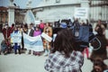 Protest rally in support of Ukraine Royalty Free Stock Photo