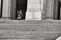 Soldiers guarding the Assembly of the Republic in Lisbon Royalty Free Stock Photo