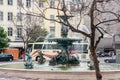 Baroque fountain at Rossio Square located at Baixa district Royalty Free Stock Photo