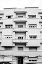 Modern facade of apartment building with multiple windows and balconies Royalty Free Stock Photo
