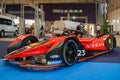 Nissan Formula E electric racing race car at ECAR SHOW - Hybrid and Electric Motor Show