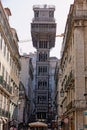 Lisbon, Portugal - May 14: The Santa Justa Lift in Lisbon on May 14, 2014. Elevador di Santa Justa