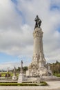 Lisbon, Portugal, monument on the Marques de Pombal square Royalty Free Stock Photo