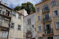 Lisbon, Portugal. Narrow street in the Alfama quarter