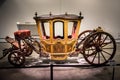 LISBON, PORTUGAL National Coach Museum. Exhibits of antique carriages
