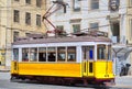 Amous yellow Lisbon tram lines, a landmark Lisbon tourist attraction
