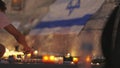 Lisbon, Portugal October 10, 2023. People, flowers and candles at the memorial to the fallen Israelis in October