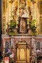 Saint Anthony statue and Tabernacle in the Santo Antonio de Lisboa Church altar.