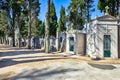 Lisbon, Portugal- October 22, 2018: Unique Old Catholic Cemetery Dated 14-15th Centuries as a Commemoration Place in Lisbon in