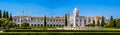 Panorama of the Jeronimos Monastery or Hieronymites Monastery, former monastery of the Order of Saint Jerome and the Maritime Royalty Free Stock Photo