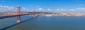 Lisbon, Portugal. Ponte 25 de Abril Suspension Bridge Royalty Free Stock Photo