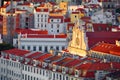 Lisbon Portugal. Red roofs of buildings Alfama Royalty Free Stock Photo