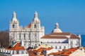 Lisbon, Portugal. Sao Vicente de Fora Monastery, dome of Panteao Nacional