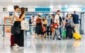 Loving homosexual women couple say goodbye at Lisbon international airport before security