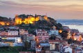 Lisbon, Portugal skyline at Sao Jorge Castle