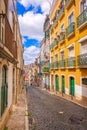 Lisbon, Portugal city street view Royalty Free Stock Photo