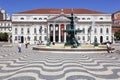 Lisbon, Portugal - Teatro Nacional Dona Maria II National Theatre in Largo do Rossio Royalty Free Stock Photo