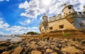 Lisbon Portugal. Tower Belem at coast of river Tagus. Stones Royalty Free Stock Photo