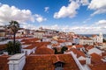 Lisbon, Portugal town skyline at the Alfama. Royalty Free Stock Photo