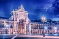 Lisbon, Portugal: the Triumphal Rua Augusta Arch, Arco Triunfal da Rua Augusta Royalty Free Stock Photo