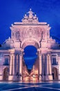 Lisbon, Portugal: the Triumphal Rua Augusta Arch, Arco Triunfal da Rua Augusta Royalty Free Stock Photo