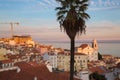 LISBON view Alfama and river Tejo