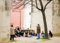 Lisbon, Portugal:visual arts classroom at open air