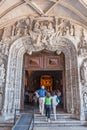 Lisbon, Portugal. West Portal of the Jeronimos Monastery or Abbey aka Santa Maria de Belem Royalty Free Stock Photo