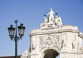 Lisbon Rua Augusta Triumphal Arch Royalty Free Stock Photo