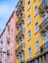 Lisbon\'s Spectrum - Close-Up of Vibrantly Hued Buildings