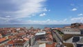 Lisbon from the Santa Justa elevator. scene from the heights where you can see lisbon Street scene