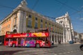 Lisbon sightseeing bus Royalty Free Stock Photo