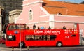 Lisbon sightseeing bus Royalty Free Stock Photo