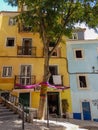 Lisbon street colorful summer