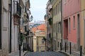 Portugal, Lisbon - a narrow street in the Barrio Alto Royalty Free Stock Photo