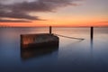 Lisbon at sunrise with Vasco da Gama Bridge in the background. Portugal is a great travel destination in Europe for its light and Royalty Free Stock Photo