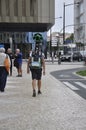 Lisbon, 18th July: Cartographer mapping Google Maps Street view in Lisbon