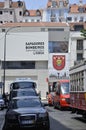 Lisbon, 16th July: Company office building from Praca Moniz Square from Baixa district in Lisbon