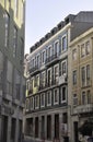 Lisbon 14th, july:  Downtown Street with Pombaline Historic Buildings from Lisbon Royalty Free Stock Photo