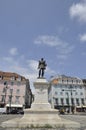 Lisbon, 16th July: Monument of Duke of Terceira in Praca de Terceira Square in Lisbon Portugal