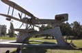 Lisbon, 17th july: Monument Gago Airplane from Jardim da Torre de Belem Park in Lisbon