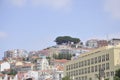 Lisbon, 16th July: Panoramic view from Praca Moniz Square from Baixa district in Lisbon