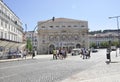 Lisbon, 17th july: Queen Maria II National Theatre from Praca do Rossio square in Lisbon