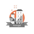 Lisbon, travel destination, Portugal, tourism concept, group of houses