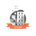 Lisbon, travel destination, Portugal, tourism concept, group of houses