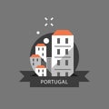 Lisbon, travel destination, Portugal, tourism concept, group of houses