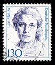 Lise Meitner (1878-1968), physicist, Women in German History serie, circa 1988