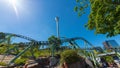 Lisebergstornet and the Helix rollercoaster at Liseberg.. Royalty Free Stock Photo