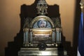 Lisieux, France - September 7, 2016: Inside the Basilica of Saint Therese of Lisieux. Reliquary with the relics of Saint Teresa.